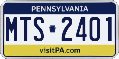 PA license plate MTS2401