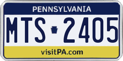PA license plate MTS2405