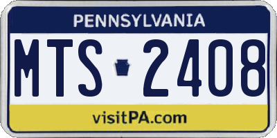 PA license plate MTS2408