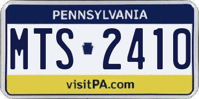 PA license plate MTS2410