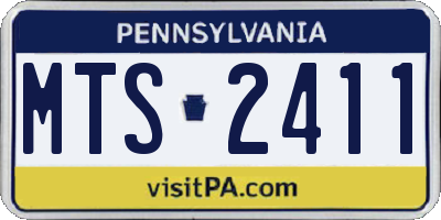 PA license plate MTS2411