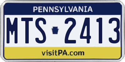 PA license plate MTS2413