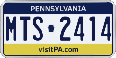 PA license plate MTS2414