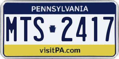 PA license plate MTS2417