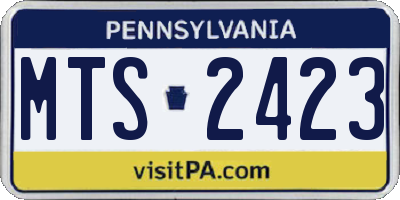 PA license plate MTS2423