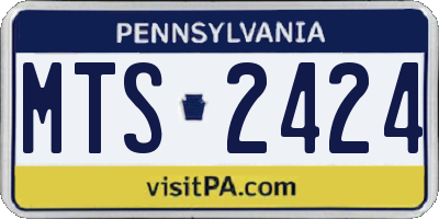 PA license plate MTS2424
