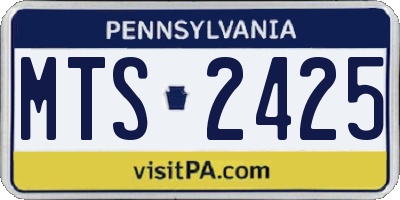PA license plate MTS2425