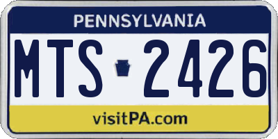 PA license plate MTS2426