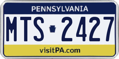 PA license plate MTS2427