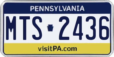 PA license plate MTS2436