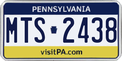PA license plate MTS2438