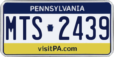 PA license plate MTS2439
