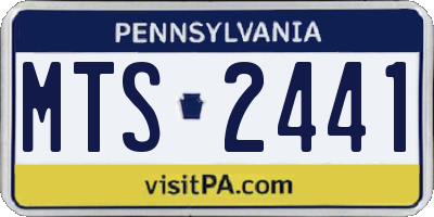 PA license plate MTS2441
