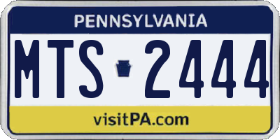 PA license plate MTS2444