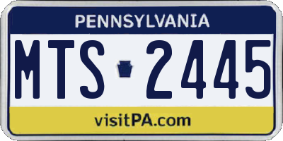 PA license plate MTS2445