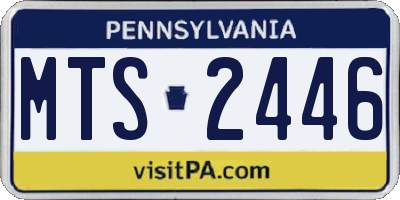 PA license plate MTS2446