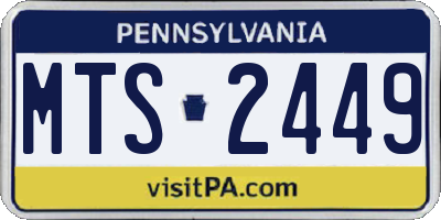 PA license plate MTS2449