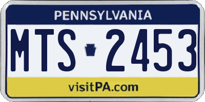 PA license plate MTS2453