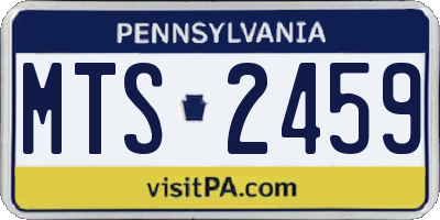 PA license plate MTS2459
