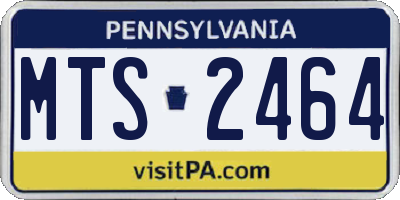 PA license plate MTS2464