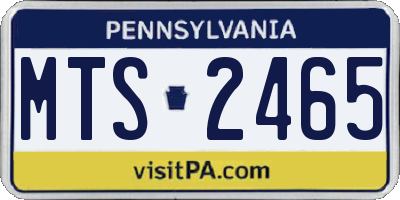 PA license plate MTS2465