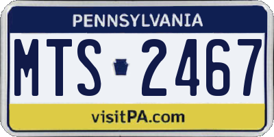 PA license plate MTS2467