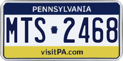 PA license plate MTS2468