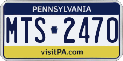 PA license plate MTS2470