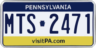 PA license plate MTS2471