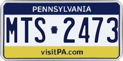 PA license plate MTS2473