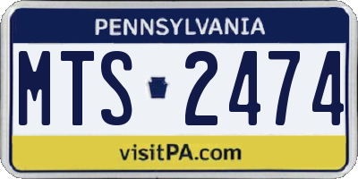 PA license plate MTS2474