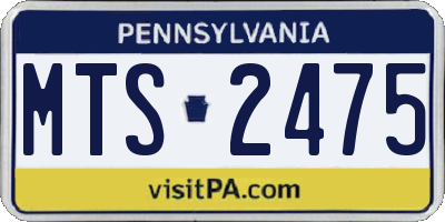 PA license plate MTS2475