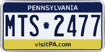 PA license plate MTS2477
