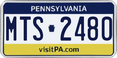 PA license plate MTS2480