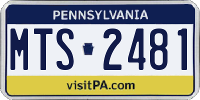 PA license plate MTS2481