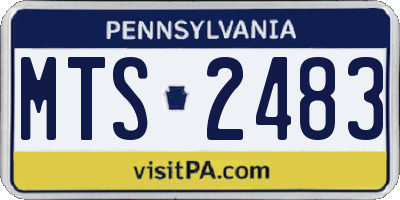 PA license plate MTS2483
