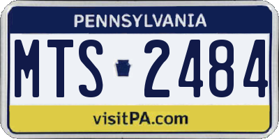 PA license plate MTS2484