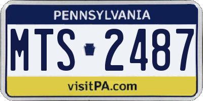 PA license plate MTS2487