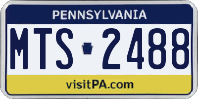 PA license plate MTS2488