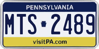 PA license plate MTS2489