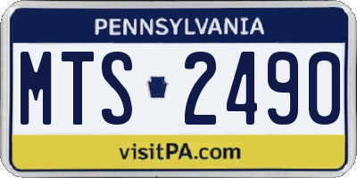 PA license plate MTS2490