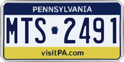 PA license plate MTS2491