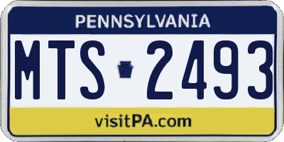 PA license plate MTS2493