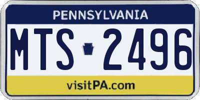 PA license plate MTS2496