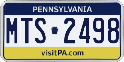 PA license plate MTS2498