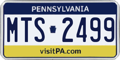 PA license plate MTS2499
