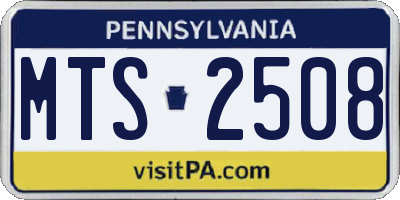 PA license plate MTS2508