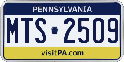PA license plate MTS2509