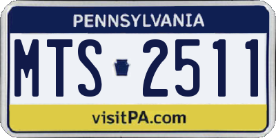 PA license plate MTS2511