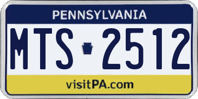 PA license plate MTS2512